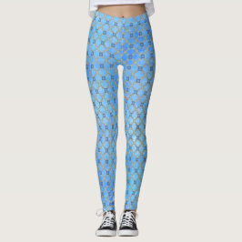 Aquamarin-blaugrün gepolstert leggings
