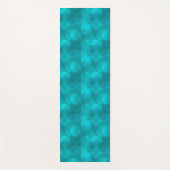 Aquamarin-blaugrün-überlappendes Diskettenmuster Yogamatte (Vorderseite)