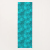 Aquamarin-blaugrün-überlappendes Diskettenmuster Yogamatte (Rückseite)
