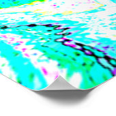 Aquamarin blaugrüne Abstrakte Muster farbenfroh Hü Poster (Ecke)