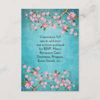 Aquamarin-blaurosa-japanische Kirschblüten Hochzei