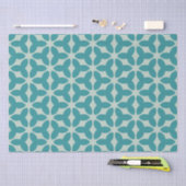 Aquamarin Blossom Symmetry Pastel Seidenpapier (Handwerk)