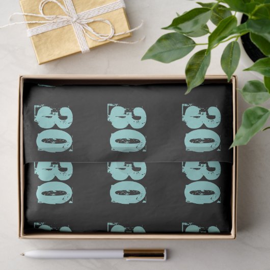 Aquamarin Blue 30. Dirty 30 Celebrate Party Seidenpapier (Geschenk)