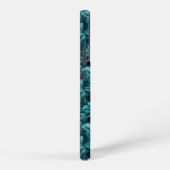 Aquamarin Blue Abstrakt Elegante Samsung Galaxy Hülle (Rechte Seite)