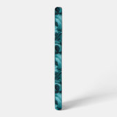 Aquamarin Blue Abstrakt Elegante Samsung Galaxy Hülle (Linke Seite)