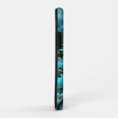 Aquamarin Blue and Gold Glitzer Agate Case-Mate iPhone Hülle (Hinten/Rechts)