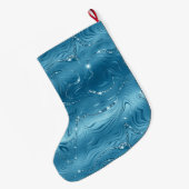 Aquamarin Blue Aqua Glam Glitz Großer Weihnachtsstrumpf (Rückseite (Hängend))