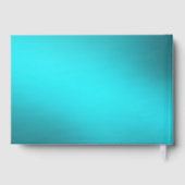 Aquamarin Blue Aqua Türkise Seashell Beach Wedding Gästebuch (Rückseite)