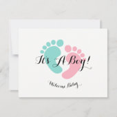 Aquamarin Blue Baby Reveal Baby Shower Einladung (Vorderseite)