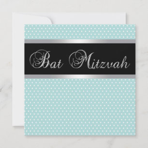 Aquamarin Blue Bat Mitzvah Einladungen