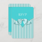 Aquamarin Blue Bat Mitzvah UAWG RSVP Karte (Vorne/Hinten)