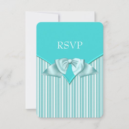Aquamarin Blue Bat Mitzvah UAWG RSVP Karte (Vorderseite)