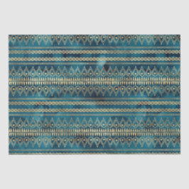 Aquamarin Blue Boho Seidenpapier