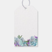 Aquamarin Blue Bouquet Dusche Party Vielen Dank Geschenkanhänger (Rückseite)