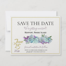 Aquamarin Blue Bouquet Traditionelle Hochzeitssuit Save The Date