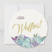 Aquamarin Blue Bouquet Wedding Suite Brunch Empfan Einladung (Vorderseite)