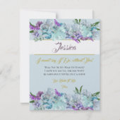 Aquamarin Blue Bouquet Wedding Suite meine Bridesm Einladung (Vorderseite)