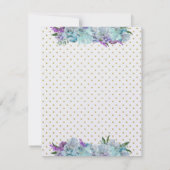 Aquamarin Blue Bouquet Wedding Suite meine Bridesm Einladung (Rückseite)