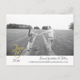 Aquamarin Blue Bouquet Wedding Suite Save the Date Postkarte