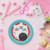 Aquamarin Blue Bowling Button Paper Teller (Party)