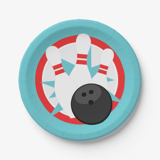 Aquamarin Blue Bowling Button Paper Teller (Vorderseite)