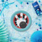 Aquamarin Blue Bowling Button Paper Teller (Party)