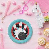 Aquamarin Blue Bowling Button Paper Teller (Party)