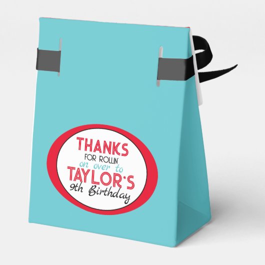 Aquamarin Blue Bowling Fevor Boxes Geschenkschachtel (Rückseite)