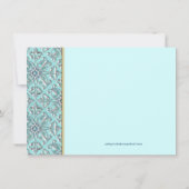 Aquamarin Blue Boys Baby Chick Dusche Einladungen (Rückseite)