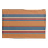 Aquamarin Blue Brown Dark Red Rust Orange Tribal A Kissenbezug (Rückseite-Links)
