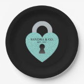 Aquamarin Blue Celebration Geburtstagsdusche Tiara Pappteller (Vorderseite)