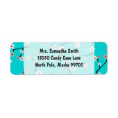 Aquamarin Blue Cherry Blossom Print (Vorne)