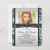 Aquamarin Blue Class 2015 Abschluss Ankündigung (Vorderseite)