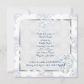 Aquamarin Blue Corset Bridal Dusche Einladungen (Rückseite)