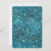 Aquamarin Blue Diamond Black und White 30. Geburts Einladung (Rückseite)