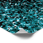 Aquamarin Blue Dress Imitats Glitzer Sweet 16 Will Poster (Ecke)