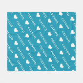 Aquamarin Blue Einfache Personalisierte Wiederholu Fleecedecke (Vorderseite (Horizontal))