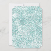 Aquamarin Blue Elegante Wedding Einladung (Rückseite)