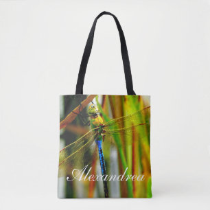 Aquamarin Blue eye draffly personalisiert w/ Name Tasche