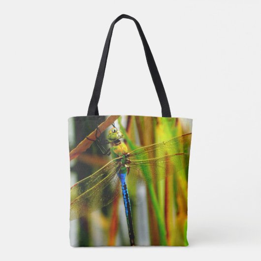 Aquamarin Blue eye draffly personalisiert w/ Name Tasche (Rückseite)