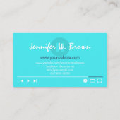 Aquamarin Blue Film Production Director Visitenkarte (Rückseite)