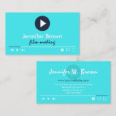 Aquamarin Blue Film Production Director Visitenkarte (Vorne/Hinten)