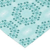 Aquamarin Blue Floral Abstrakt Kurzer Tischläufer (Ecke)