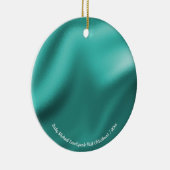Aquamarin Blue Foil, Baby 1. Weihnachten Keramik Ornament (Rechts)