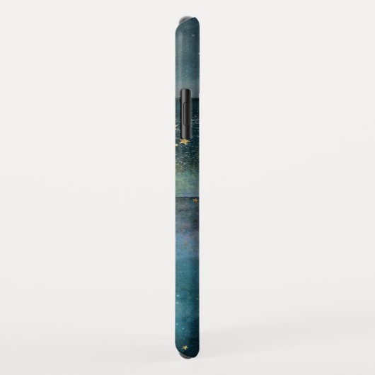 Aquamarin Blue Galaxy Gold Stars Celestial Sky Mon Case-Mate iPhone Hülle (Hinten/Rechts)