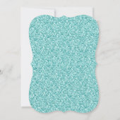 Aquamarin Blue Glitzern Birthday Party Gold White Einladung (Rückseite)