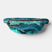 Aquamarin Blue Gold Aqua Marble Türkis Fanny Pack Bauchtasche (Ablage )