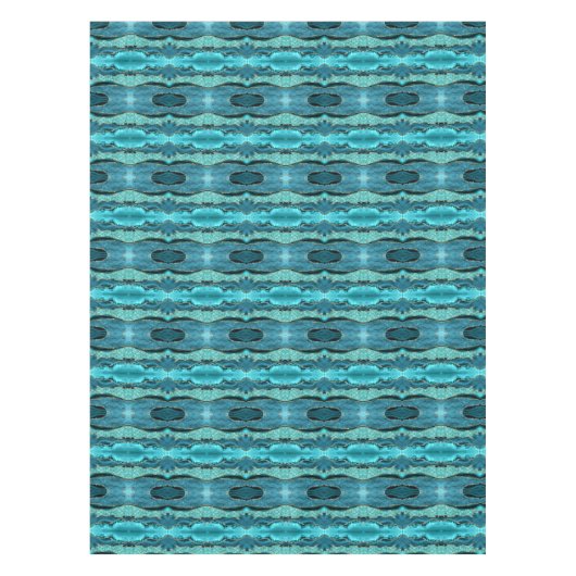 Aquamarin Blue Gold Aqua Türkis Tableclout Tischdecke (Vorderseite)