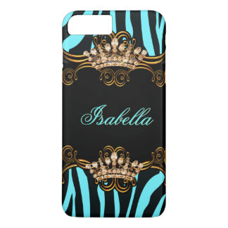 Aquamarin Blue Gold Bronze Tiara Crown Zebra Case-Mate iPhone Hülle