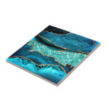 Aquamarin Blue Gold Funkelnd Marbella Aqua Fliese<br><div class="desc">Keramik Tiles mit Agate Aquamarin Blue Gold Glitzer Marmor Aqua Türkis Geode Anpassbare Tile Geschenk - oder fügen Sie Ihren Namen / Text - Machen Sie Ihr besonderes Geschenk! Ändern und verschieben oder entfernen / Text / Elemente hinzufügen mit Anpassungs-Tool ! Design von MIGNED ! Bitte schauen Sie sich meine...</div>